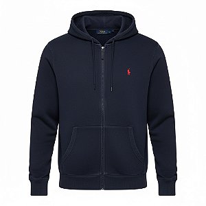 Moletom RL Masculino Ziper Azul marinho