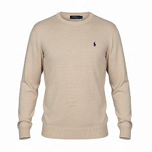 Suéter RL Masculino Crewneck Caqui