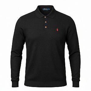 Suéter RL Masculino Buttons Preto