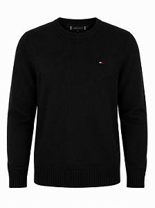 Suéter Tommy Hilfiger Masculino Crewneck Preto