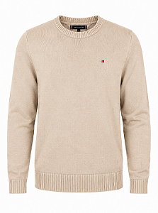 Suéter Tommy Hilfiger Masculino Crewneck Caqui