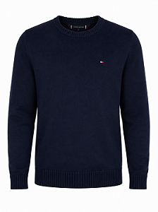 Suéter Tommy Hilfiger Masculino Crewneck Azul marinho