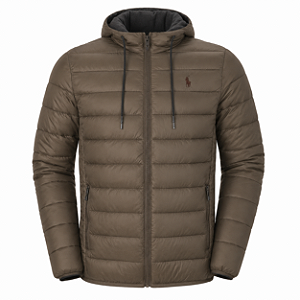 Jaqueta RL Masculina Puffer Caqui escuro