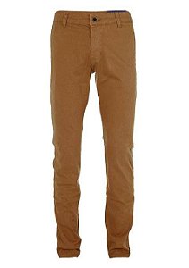 Calça Ralph Lauren Masculina de Sarja Chino Stretch Slim Fit Caqui Escuro