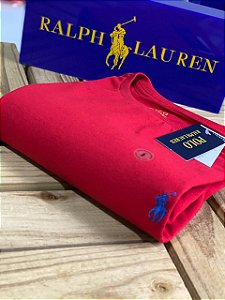 Camiseta Ralph Lauren Basic Custom-Fit Vermelha