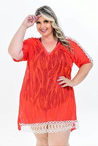 SAÍDA DE PRAIA MALHA DEVORÊ - PLUS SIZE