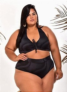 SUNQUINI PRETO HOT PANT FRANZIDO