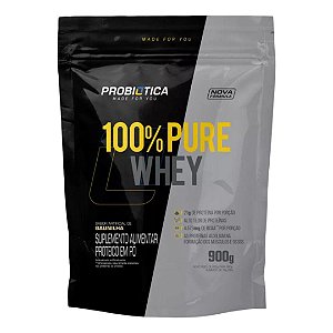 100% Pure Whey Refil 900g - Probiótica - Baunilha