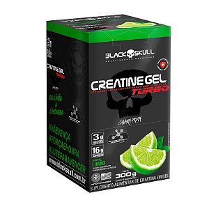 Creatine Gel Turbo Sabor Limão  - SacheCaixa com 10un - BlackSkull