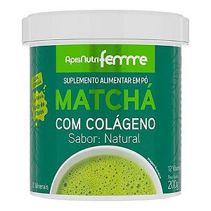 Matchá Sabor Natural Com Colágeno 200g | ApisNutri