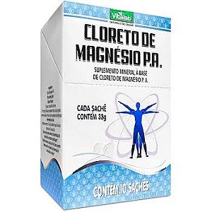 Cloreto De Magnésio P.A.Caixa 10 Sachês 33g - Vitalab