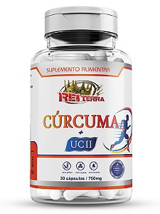 Cúrcuma + UC II 750mg 30 Cápsulas - Rei Terra