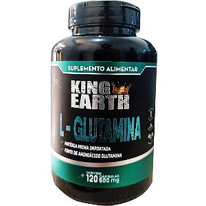 L- Glutamina 500mg 120 Cápsulas- Rei Terra