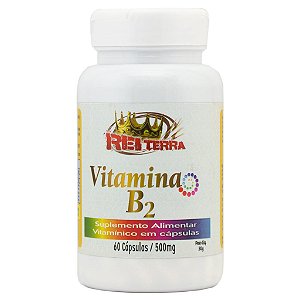 Vitamina B2 500mg 60 Cápsulas- Rei Terra