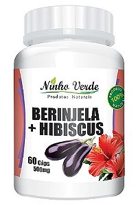 Berinjela com Hibisco 500mg 60 Cápsulas- Ninho Verde