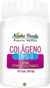 Colágeno Tipo ll 500mg 60 Cápsulas - Ninho Verde