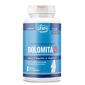 Dolomita D 950mg com 60 Cápsulas - Unilife