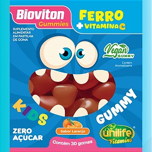 Gummy Kids Ferro + Vitamina C com 30 Gomas - Unilife