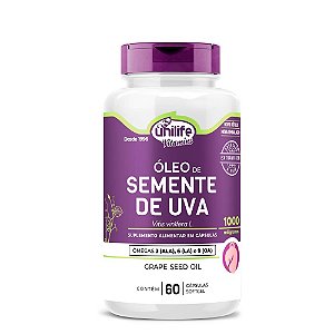 Óleo de Semente de Uva 1200mg 60 Cáps | Unilife