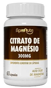 Citrato de Magnésio e Dimalato 300mg 60 Cáps - ApisNutri