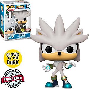 Boneco Funko Pop Sonic Th Sonic Silver Glow 633