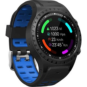 Relógio Smartwatch GPS Sport Sinergy Sports M1 Preto/Azul
