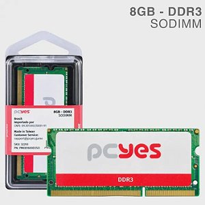 Memória Pcyes 8GB DDR3 1600MHZ Sodimm