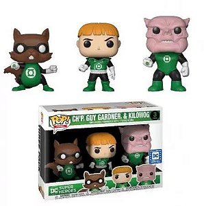 Funko Pop Heroes Green Lantern Chp, Guy Gardner and Kilowg 3 Pack