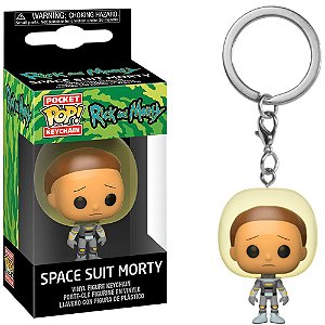 Chaveiro Funko Pop Pocket Keychain Rick and Morty Space Suit Morty