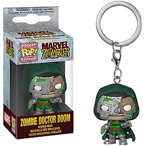 Chaveiro Funko Pop Pocket Keychain Marvel Zombie Doctor Doom