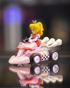 Boneco Mario Kart Princessa Peach Carrinho Fricção Nintendo