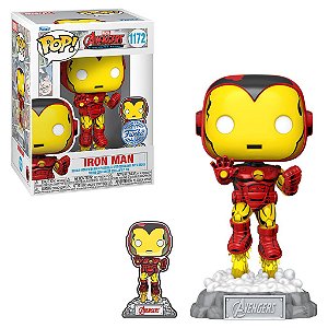 Boneco Funko Pop Marvel A60 Comic Iron Man Com Pin 1172