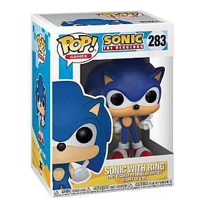 Boneco Funko Pop Sonic The Hedgehog Sonic With Ring 283