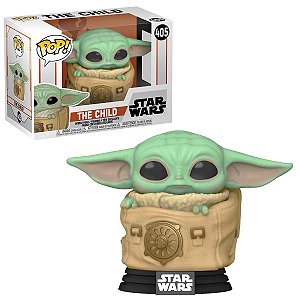 Boneco Funko Pop Star Wars Mandalorian Baby Yoda With Bag 405