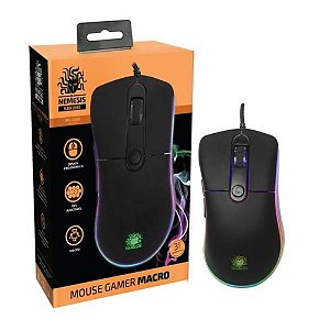 Mouse Gamer Macro 5+ MG-02BS Nemesis Black Series