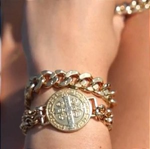 BRACELETE DE SAO BENTO DUPLO com ima