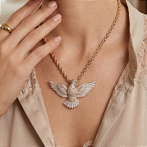 COLAR ESPIRITO SANTO CRAVEJADO E ROBUSTO