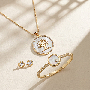 COLAR ARVORE DA VIDA EM MADREPEROLA