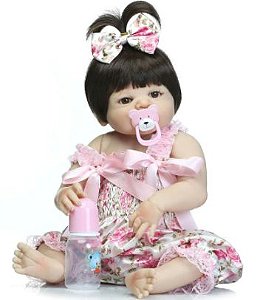 Boneca Reborn - Stella 100% Silicone (Pronta Entrega) - Dinda