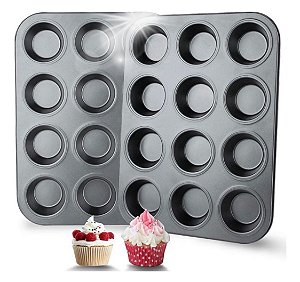 Forma Assadeira cupcake bolinhos 12 cavidades Forma de cupcake Forma de bolo antiaderente 35x26,5cm