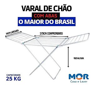Varal de Chão Maxi Com Abas