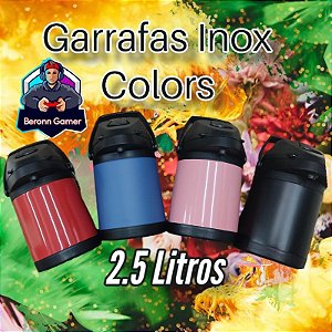 Garrafa Inox 2,5 L Colorida