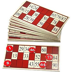 Jogo De Bingo com 48 Cartelas 90 Bolinhas Diversão - DikaMais