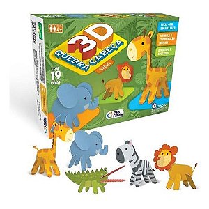 QUEBRA CABECA 3D 19 PCS - SAFARI - PREMIUM