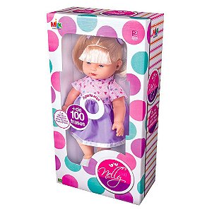 BONECA FALA MAIS DE SEM FRASES- NELLY DOLL BRANCA 100 F