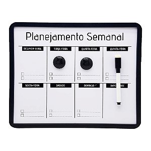 QUADRO ESCREVER 24X30CM SEMANAL PLANNER