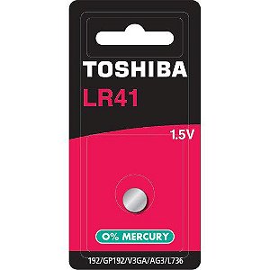 PILHA BOTAO ALCALINA TOSHIBA LR41 (CAR/1)