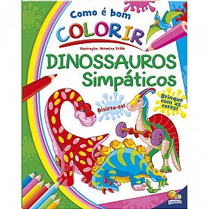 LIVRO COLORIR DINOSSAUROS SIMPATICOS