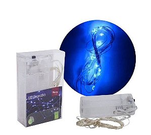 FIO COBRE 2M 20LED AZUL