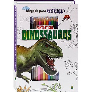 LIVRO DINOSSAUROS KIT PARA COLORIR